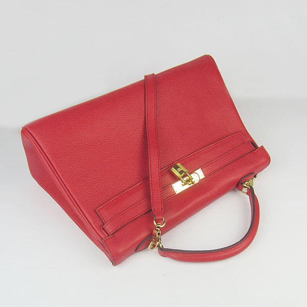 High Quality Hermes Kelly 35cm Togo Leather Bag Red 6308 - Click Image to Close